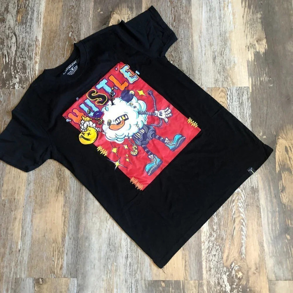 Hustle Animation Embroidered Tee by Screenshots Medium - Picture 3 of 7